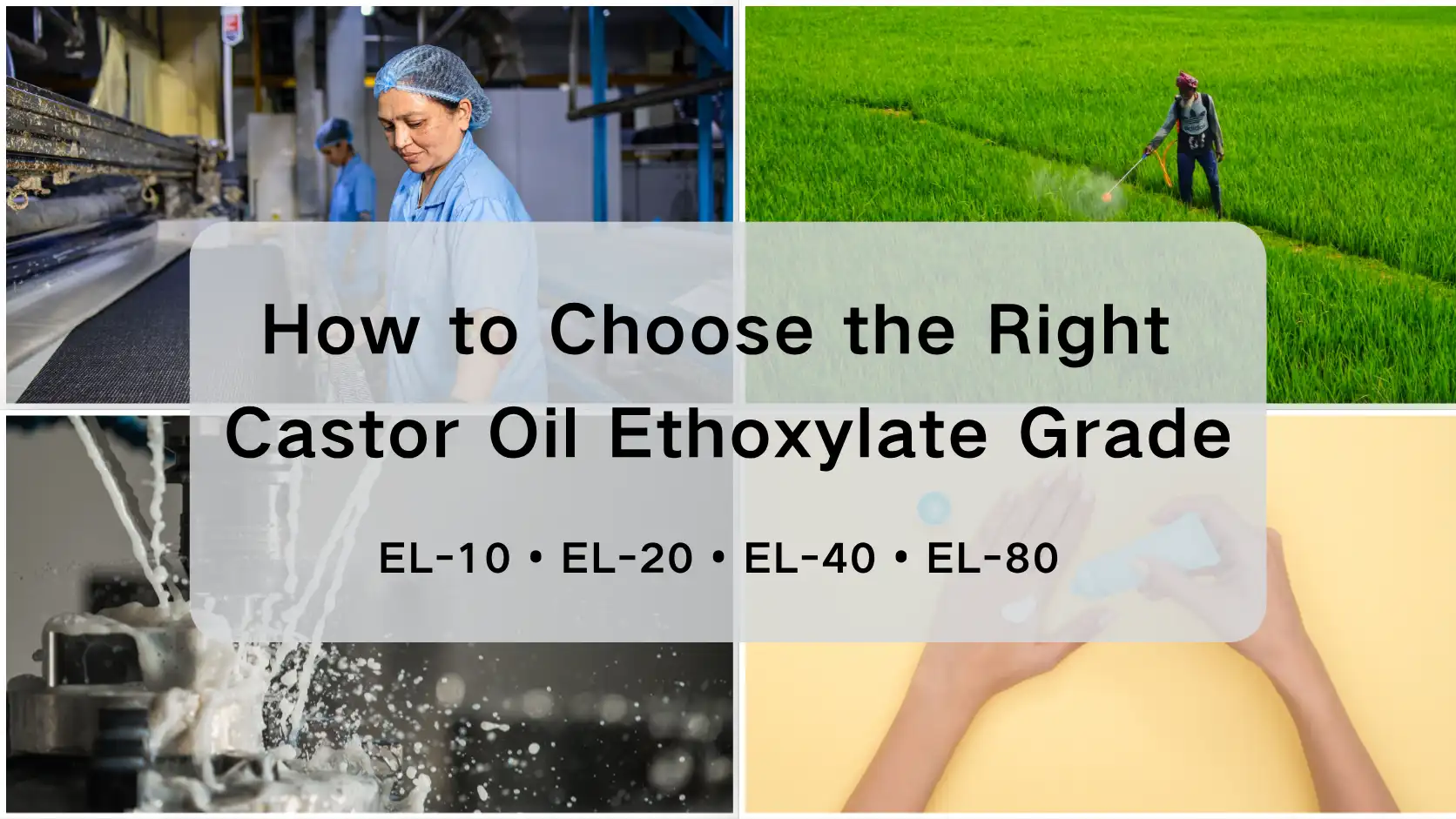 Ukusuka ku-EL-10 ukuya kwi-EL-80: Indlela i-Ethoxylation echaphazela ngayo i-Castor Oil Ethoxylate Grade Selection